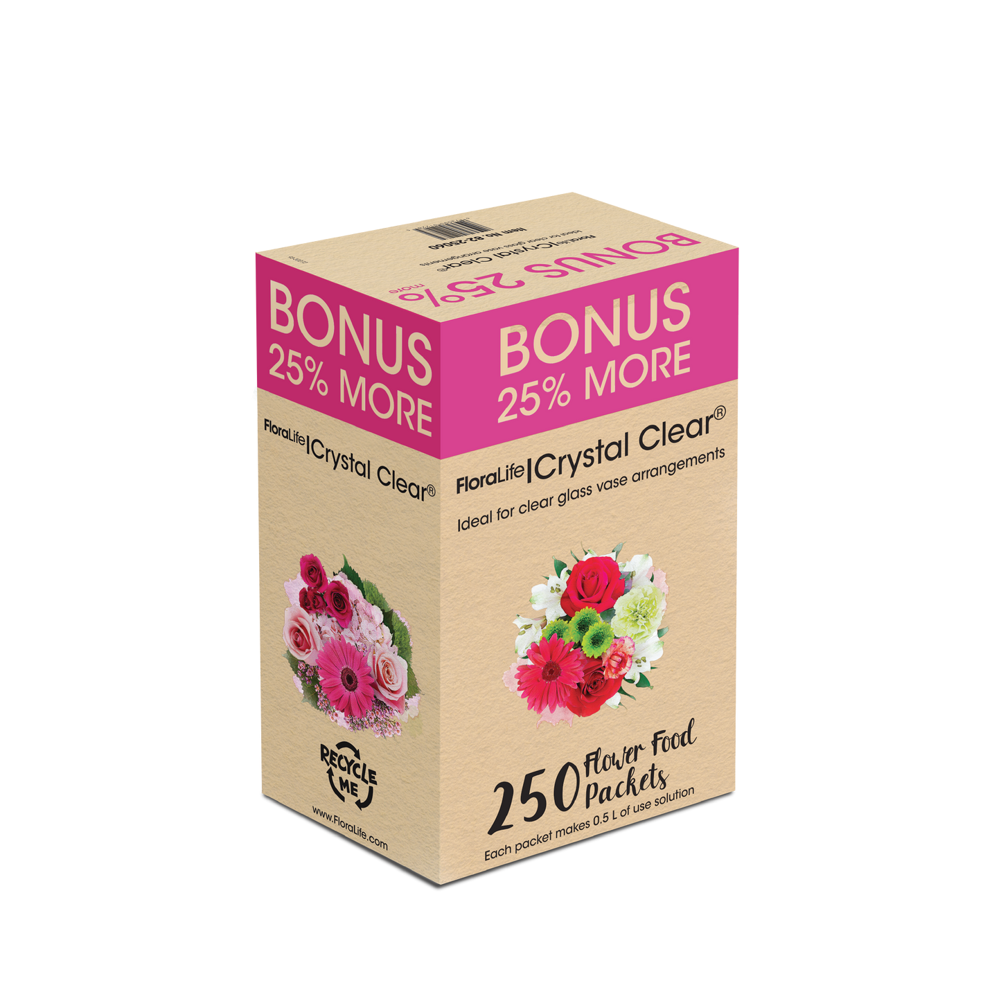 FloraLife Crystal Clear® Flower Food Recyclable Paper Packets