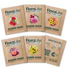 FloraLife Crystal Clear® Flower Food Recyclable Paper Packets