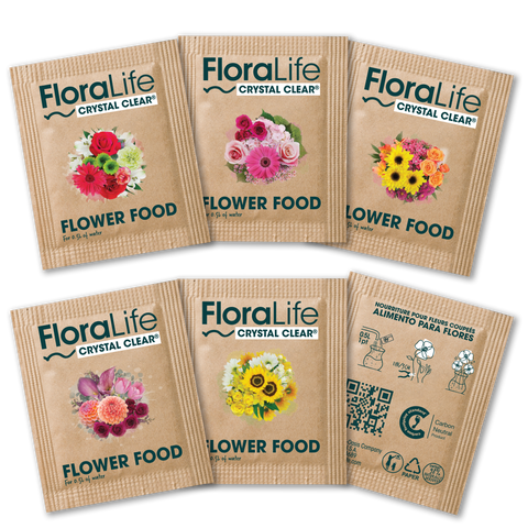 FloraLife Crystal Clear® Flower Food Recyclable Paper Packets