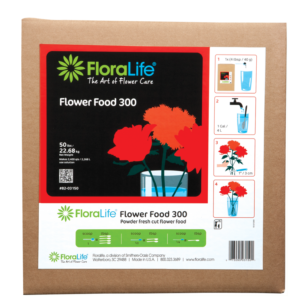 Floralife CRYSTAL CLEAR Flower Food 300 Powder, 10 Oz 