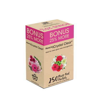 FloraLife Crystal Clear® Flower Food Recyclable Paper Packets